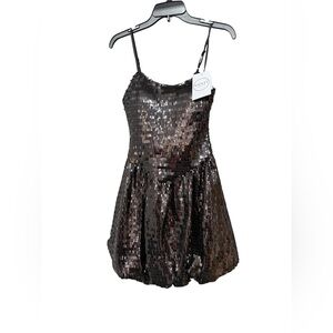 Black Sequin Mini Dress